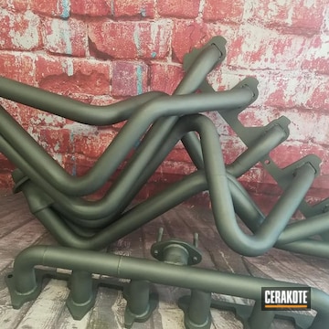 Cerakoted Refinished Exhaust Headers In C-111