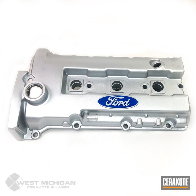 Cerakoted Ford Cam Cover In C-7700