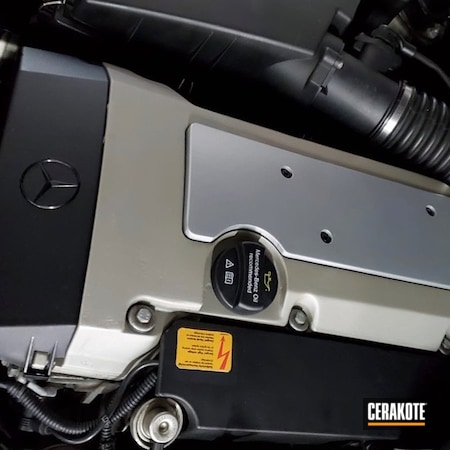 Powder Coating: CERAKOTE GLACIER TITANIUM C-7900,Mercedes,Automotive,Valve Covers,More Than Guns
