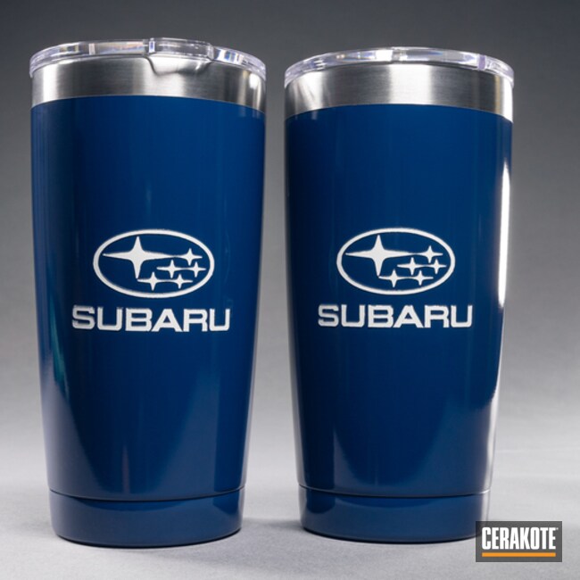 Cerakoted Subaru Themed Tumbler Cup