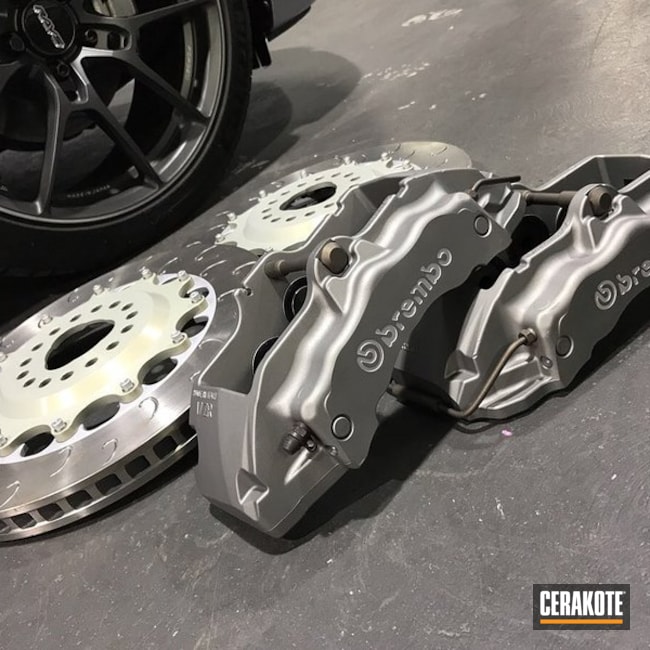 Cerakoted Refinished Brembo Brakes In H-151, H-219 And H-294