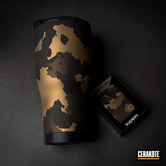 Cerakoted Matching Tumbler And Zippo In H-148, H-190 And H-122
