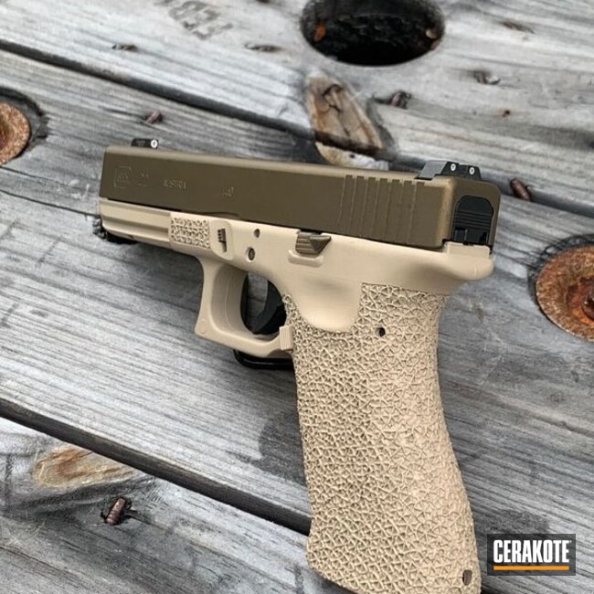 Cerakoted Two Toned .40 Cal Glock 22 In H-267 And H-148