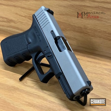Powder Coating: Slide,9mm,Glock,Two Tone,S.H.O.T,Pistol,Glock 19,Titanium H-170