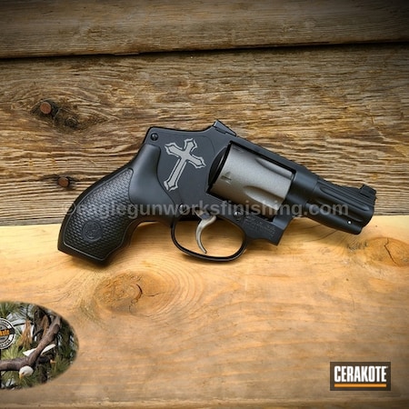 Powder Coating: Graphite Black H-146,Smith & Wesson,640,S.H.O.T,Revolver,Tungsten H-237,.357,.357 Magnum