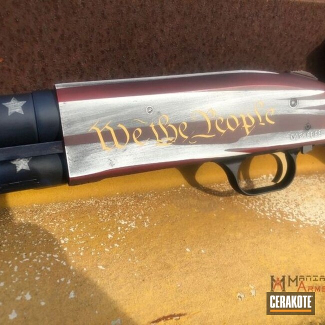 Cerakoted American Flag Mossberg Shotgun