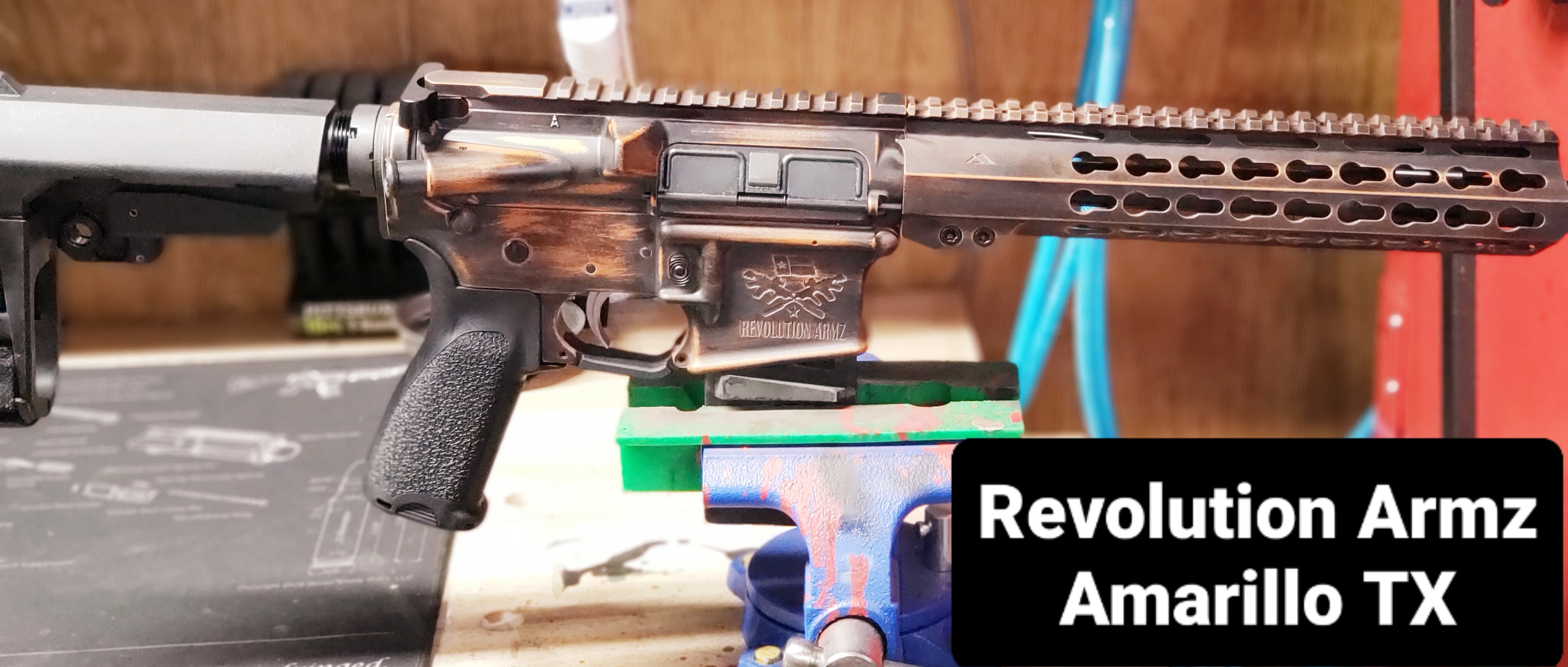 Distressed Rifles Heavy Distressed AM-15 Rifle finished with Copper Suede and Graphite ...