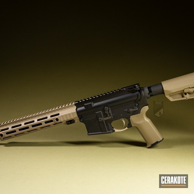 Two Toned Lantac AR-15 featuring Magpul® Flat Dark Earth | Cerakote