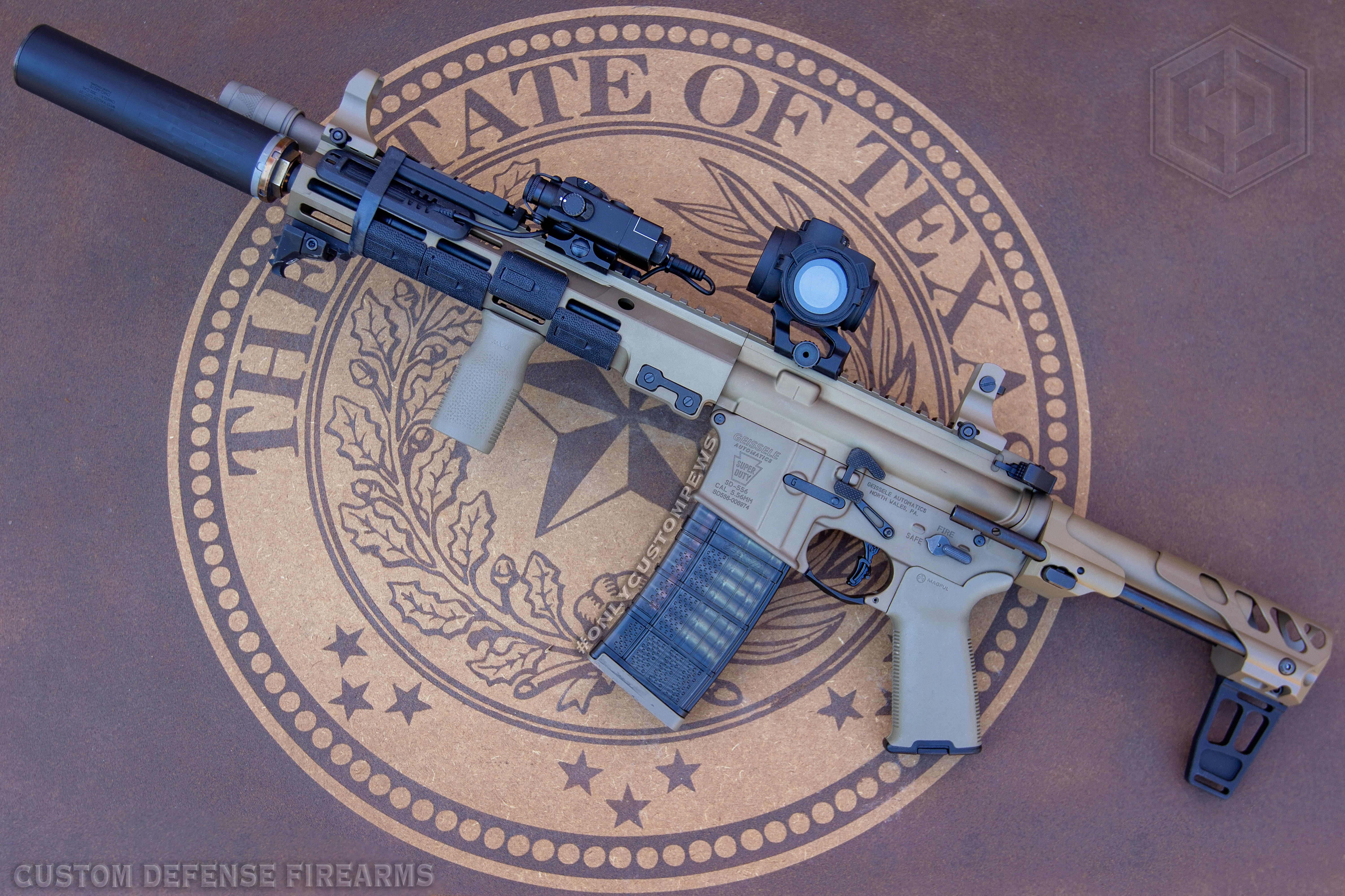 Fte Gun Color Two Toned Custom Mixed Cerakote coated in FS Field Drab, Flat Dark ...