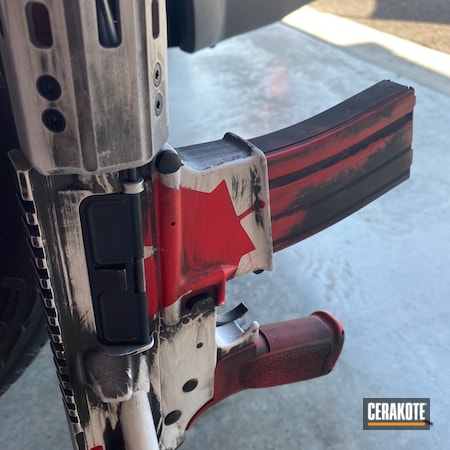Powder Coating: 5.56,S.H.O.T,Canadian Flag,Maple Leaf,Stormtrooper White H-297,Canadian,USMC Red H-167,Theme,Tactical Rifle,Flag Theme,AR-15,northern guard