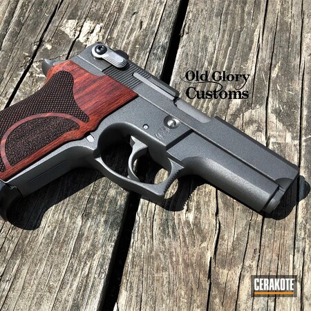 Powder Coating: Smith & Wesson,S.H.O.T,Pistol,669,Tungsten H-237,Restoration