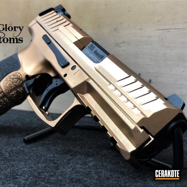Cerakoted Two Toned H&k Vp9 In H-146 And Mc-160