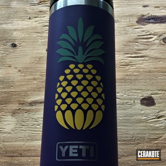 Cerakoted Yeti Water Bottle In H-255, H-316 And H-317