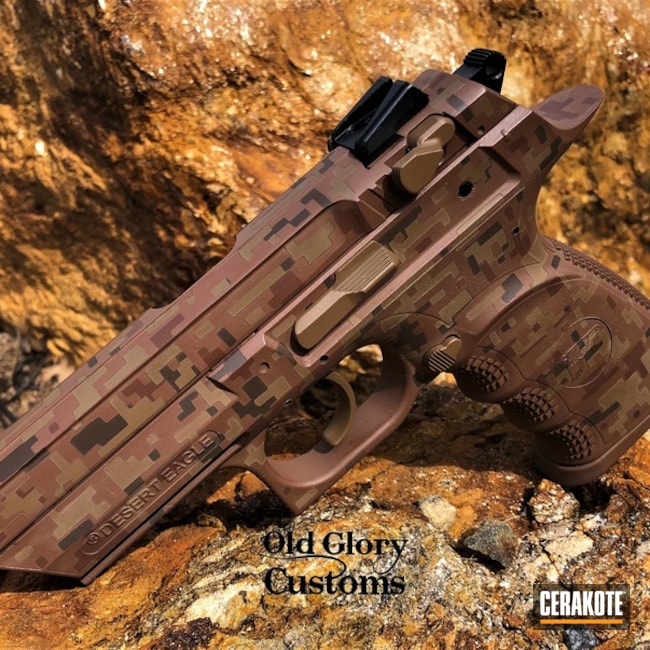 Cerakoted Baby Deagle Digital Camo In H-212, H-269, H-149 And H-258