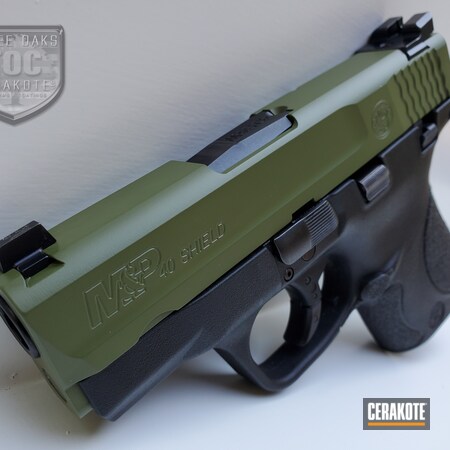 Powder Coating: Smith & Wesson,Two Tone,MULTICAM® DARK GREEN H-341,M&P Shield,S.H.O.T,.40 cal,S&W