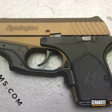 Powder Coating: Firearm,S.H.O.T,Pistol,Remington,Handgun,Burnt Bronze H-148