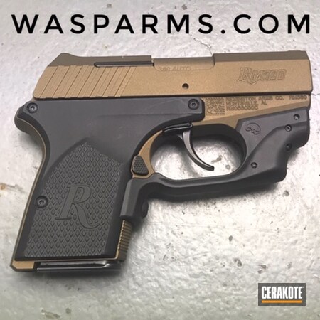 Powder Coating: Firearm,S.H.O.T,Pistol,Remington,Handgun,Burnt Bronze H-148
