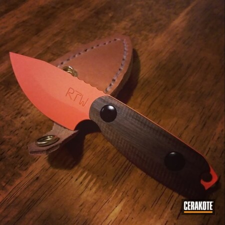Powder Coating: Hunter Orange H-128,S.H.O.T,Knife,Custom