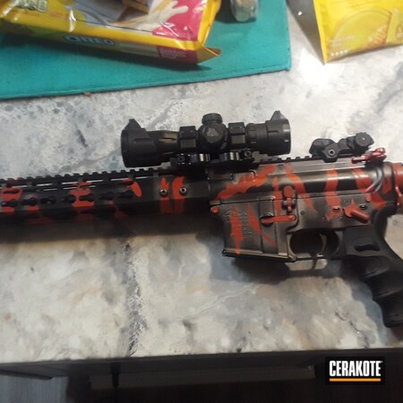 Powder Coating: Graphite Black H-146,AR,S.H.O.T,Tactical Rifle,FIREHOUSE RED H-216