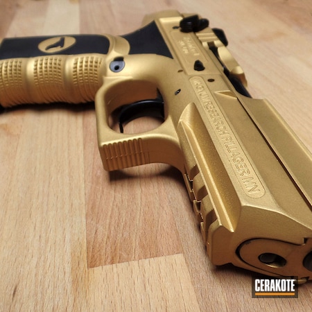 Powder Coating: Graphite Black C-102,S.H.O.T,Pistol,Gold H-122,Desert Eagle,Handgun