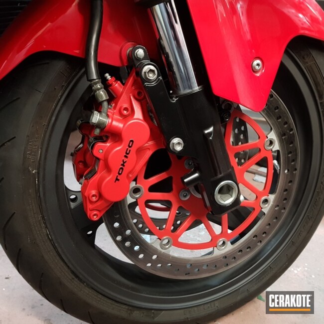 Kawasaki Ninja ZX-12R Brake Calipers and Accent Parts finished in