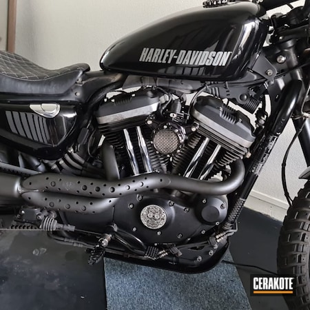 Powder Coating: CERAKOTE GLACIER BLACK C-7600,Motorcycles,Automotive,Harley Davidson,More Than Guns