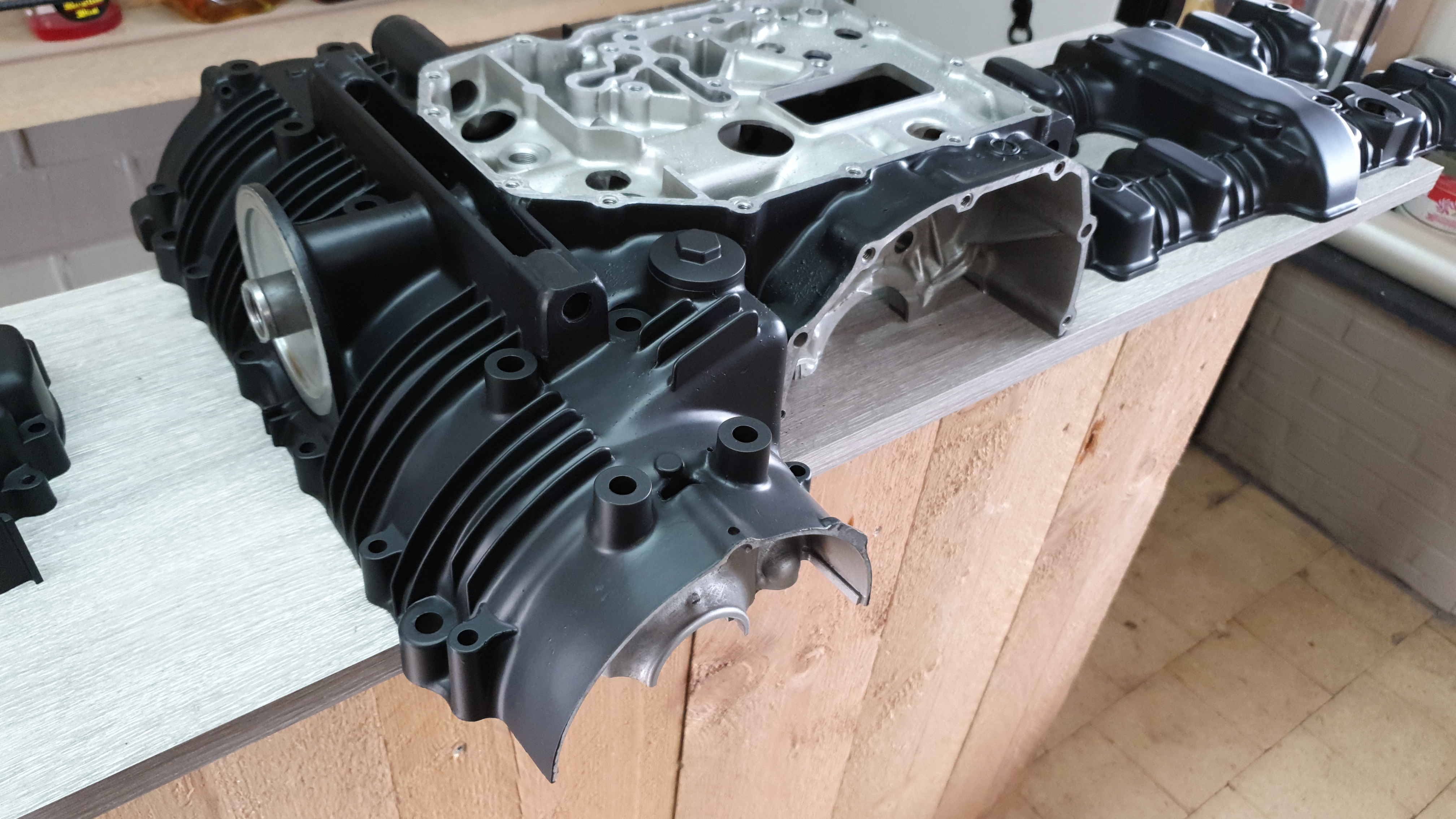 Motorcycle Engine Casing Coating Refinished Motorcycle Engine Parts finished with Cerakote Glacier Black ...