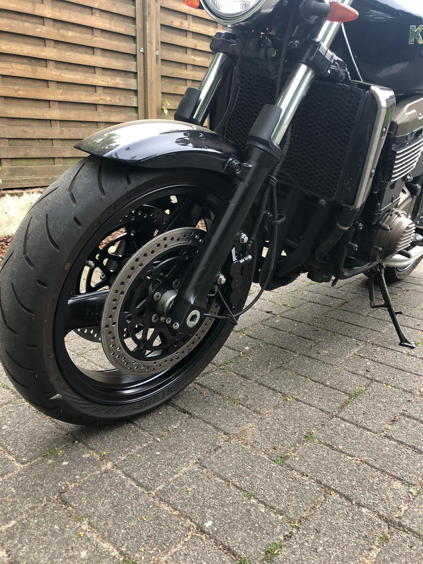 Refinished Kawasaki Motorcycle Parts coated in Graphite Black and ...