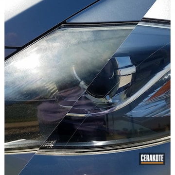 Cerakoted Before And After Headlight Restoration