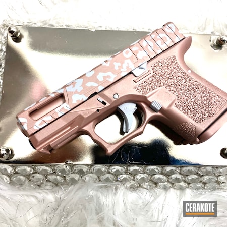 Powder Coating: ROSE GOLD H-327,9mm,Glock,Glock 26,S.H.O.T,Pistol,BATTLESHIP GREY H-213
