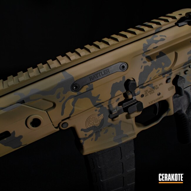 Cerakoted Sig Sauer Rattler Camo In H-200, H-235, H-344 And H-210