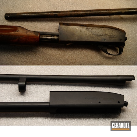 Powder Coating: Armor Black C-192,12 Gauge,Shotgun,S.H.O.T,Remington,Before and After,870