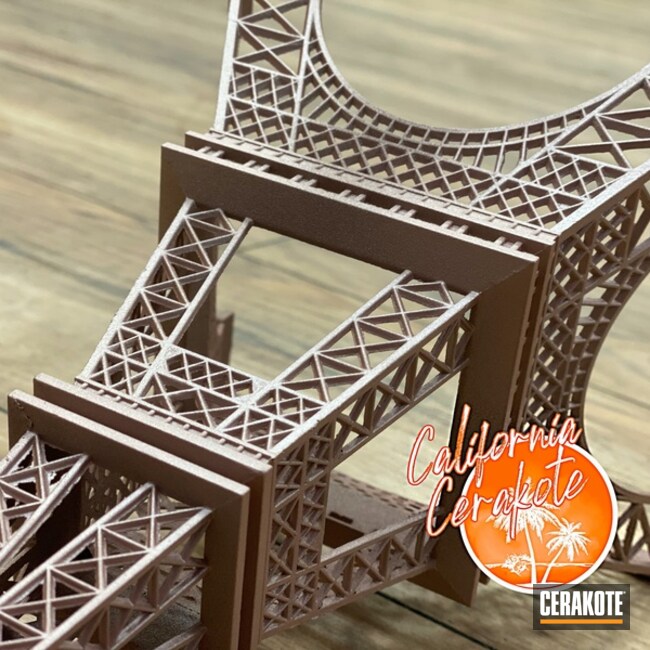 Cerakoted Eiffel Tower Model In H-327