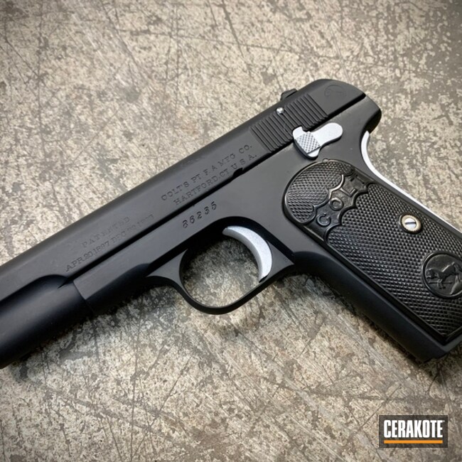 Cerakoted Colt 1903 Handgun In H-146 And H-151