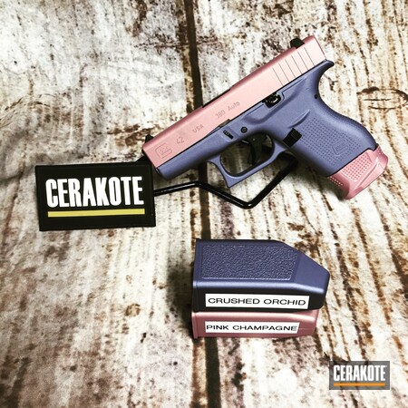 Powder Coating: Glock,PINK CHAMPAGNE H-311,CRUSHED ORCHID H-314,S.H.O.T,Pistol,42,Glock 42
