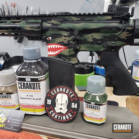 Powder Coating: Graphite Black H-146,S.H.O.T,Highland Green H-200,Tiger Camo,Stormtrooper White H-297,USMC Red H-167,Tactical Rifle,AM15,MAGPUL® FLAT DARK EARTH H-267