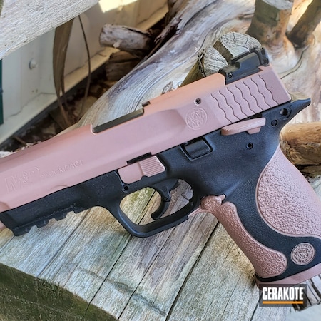 Powder Coating: ROSE GOLD H-327,Smith & Wesson,Two Tone,S.H.O.T,Pistol,.22LR,M&P 22 Compact