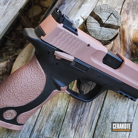 Powder Coating: ROSE GOLD H-327,Smith & Wesson,Two Tone,S.H.O.T,Pistol,.22LR,M&P 22 Compact