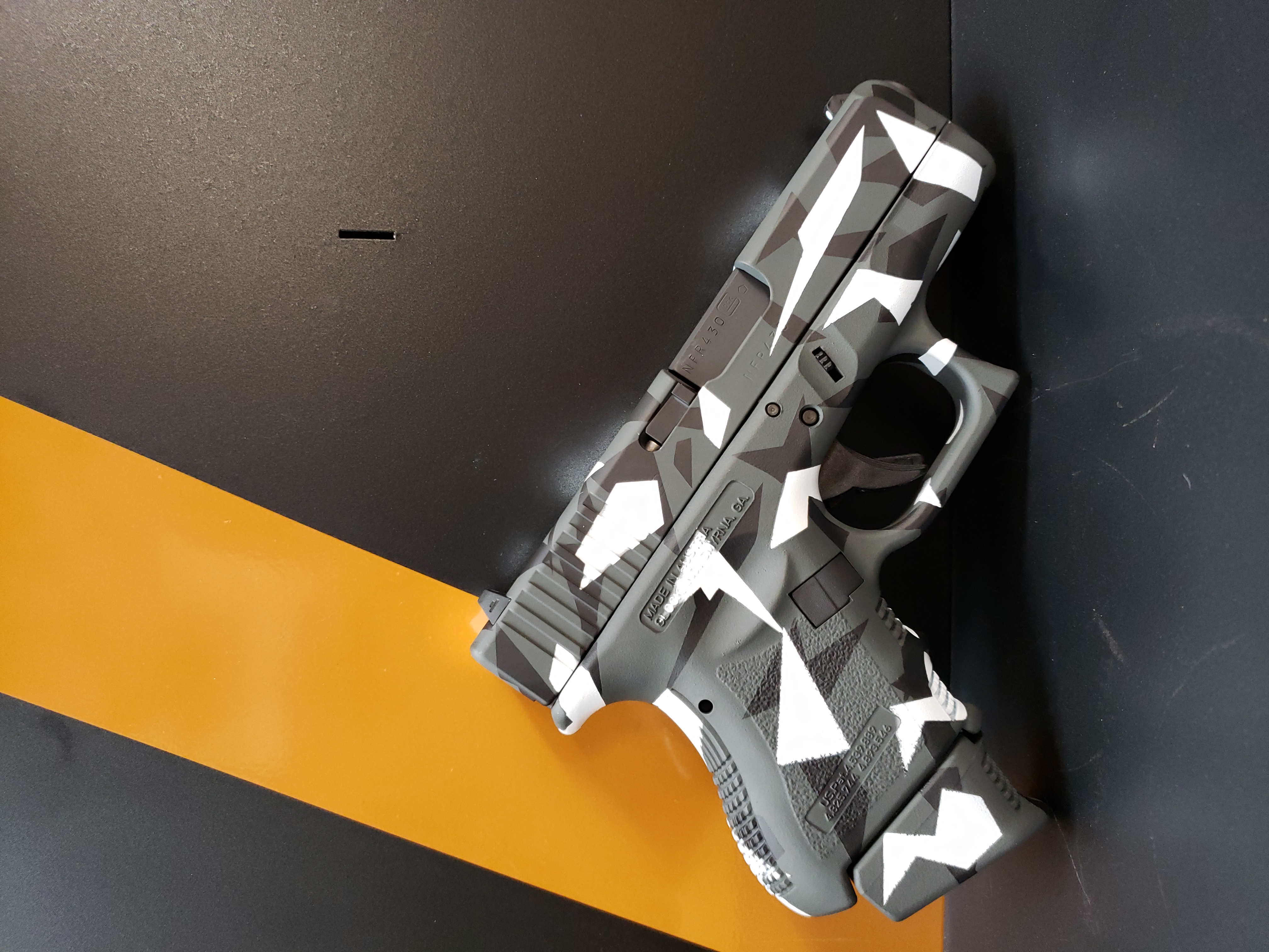 9mm Glock Splinter Camo finished in Sig™ Dark Grey, Graphite Black and ...