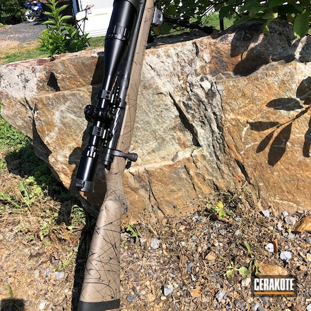 Powder Coating: M17 COYOTE TAN E-170,6.5 Creedmoor,S.H.O.T,6.5,Custom Stripe,Bolt Action Rifle,Mossberg,Out of Control Outdoors