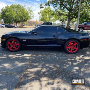 Cerakoted Chevy Camaro Wheels In C-7600 And C-143