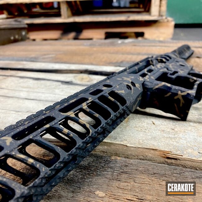 Splatter Finished AR Build in Graphite Black and Burnt Bronze