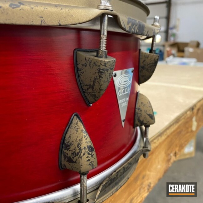 Cerakoted Ocdp Snare Drum Parts In H-146 And H-148