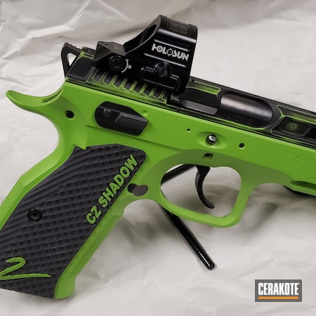 Powder Coating: 9mm,CZ Shadow 2,Zombie Green H-168,S.H.O.T,Pistol,CZ