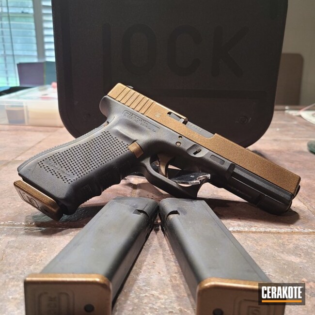 Cerakoted 9mm Glock 17 In H-146 And Mc-156