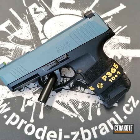Powder Coating: 9mm,S.H.O.T,Sig Sauer,Pistol,p365,Blue Titanium H-185,Custom