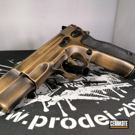 Powder Coating: 9mm,Graphite Black H-146,Distressed,S.H.O.T,CZ 75,Pistol,Gold H-122,CZ,Custom