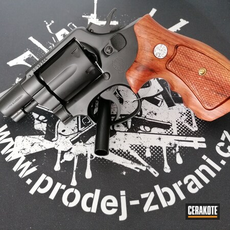Powder Coating: Graphite Black H-146,S.H.O.T,Revolver,.38,10-7,Custom