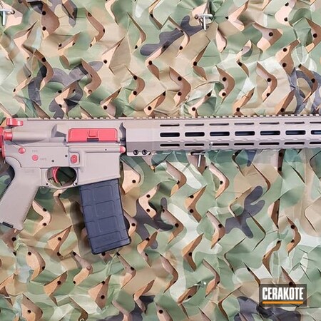 Powder Coating: FDE,5.56,AR,S.H.O.T,Palmetto State Armory,Tactical Rifle,.223 Wylde,FIREHOUSE RED H-216,AR-15,AR Build,AR Project