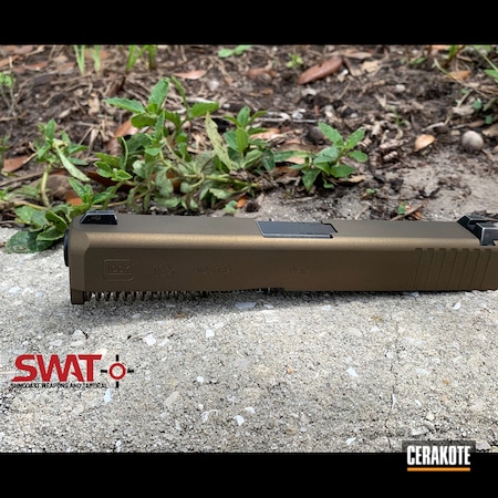 Powder Coating: Glock,S.H.O.T,Pistol,Glock 19X,Burnt Bronze H-148